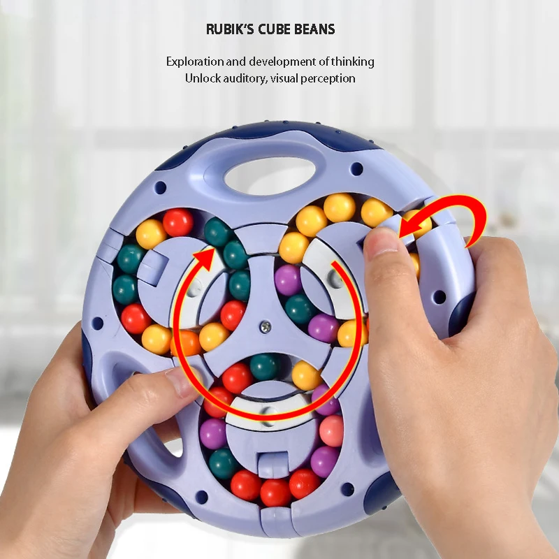 

Fingertip Magic Cube Double-sided Rotating Ball Disc Finger Decompression Thinking Exercise Puzzle Enlightenment Toy Gift Child