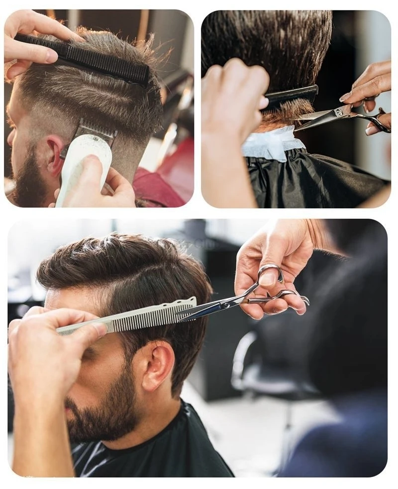 2 Teil/satz Professionelle Haar Schneiden Kamm 332 254 253 Friseursalon Kurze Haare Friseur Kämme männer Koteletten Styling Haarbürste – Detail 10