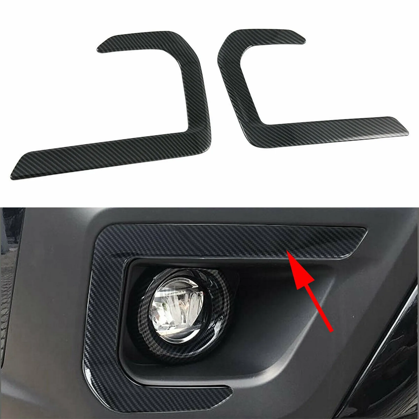 Car Front Fog Light Lamp Brow Cover Trim For Subaru Outback Front Fog Light Eyebrow Sticker Accessories Trim