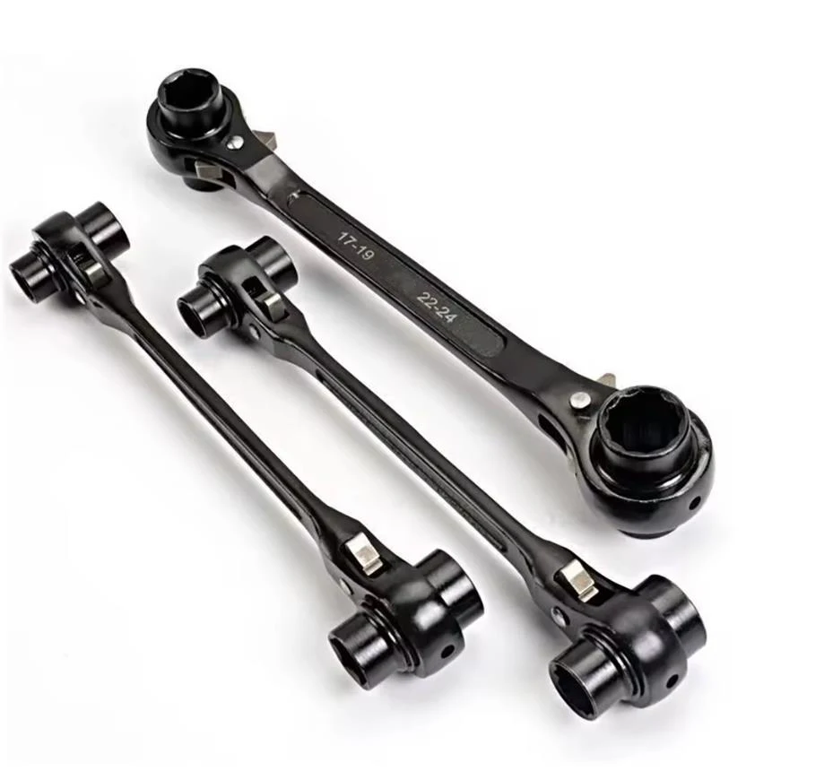 1pc 8 in 1 Dog Bone Ratchet Wrench Set, Double-Sided Automatic, Adjustable Steel, Multifunctional, Very Useful, for Easy 2040