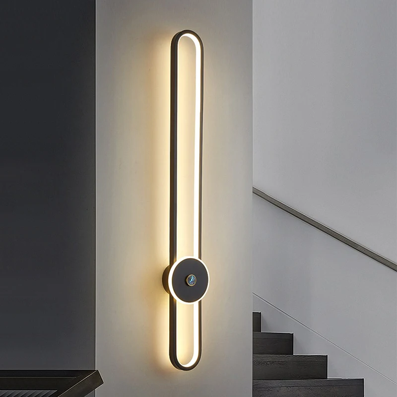 

Modern Wall Lamp Aluminum Bedroom Bedside Living Room Designer Hotel Simplicity Living Background Corridor Staircase Wall Light