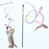 Creative Hose Sequin Dragonfly Cat Teaser Wand - Light & Color Combo, Interactive Self-Play Toy for Cats, 2