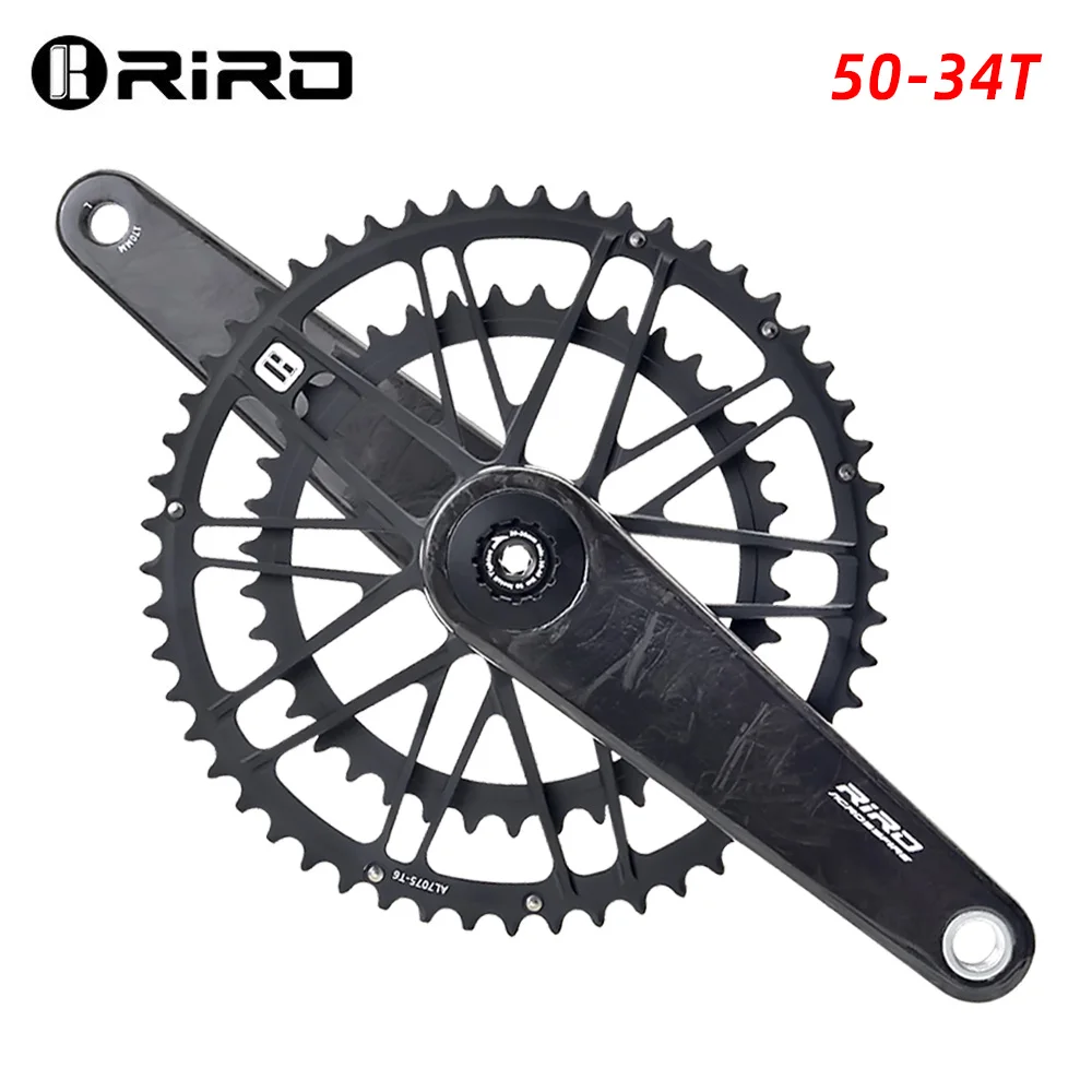 RIRO カーボンファイバーロード自転車クランクセット 165/170