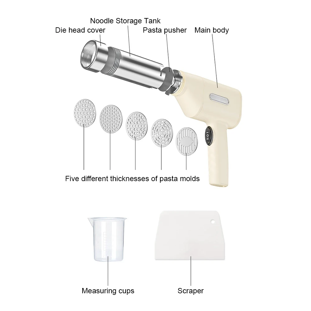 Elektryczny urządzenie do produkcji makaronu bezprzewodowy 5 w 1 maszyna do makaronu do domu automatyczne ładowanie ręczny mały elektryczny pistolet powierzchniowy 23 Sbd0619a06b0d47abb759f8b6ece77ec86 Elektryczny urządzenie do produkcji makaronu bezprzewodowy 5 w 1 maszyna do makaronu do domu automatyczne ładowanie ręczny mały elektryczny pistolet powierzchniowy