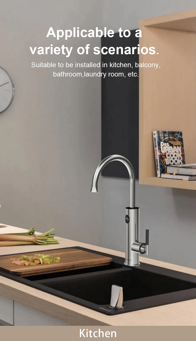 Briwellna-torneira de água quente instantânea com bocal