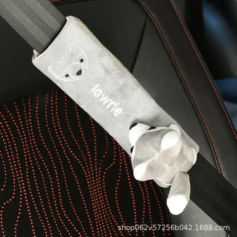 Baby Car Seat Strap Cover Plush Animal Seatbelt Cover Shoulder Pads for Baby Car Seat Belt Pads for Car Seats/Pushchair/Stroller