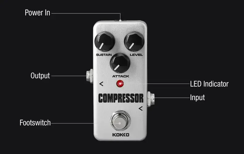 Description Picture 2 of itemKOKKO Compressor Electric Guitarra Effect Pedal Compression Analog Effect True Bypass Pedal FCP-2 Electric Guitar Accessories