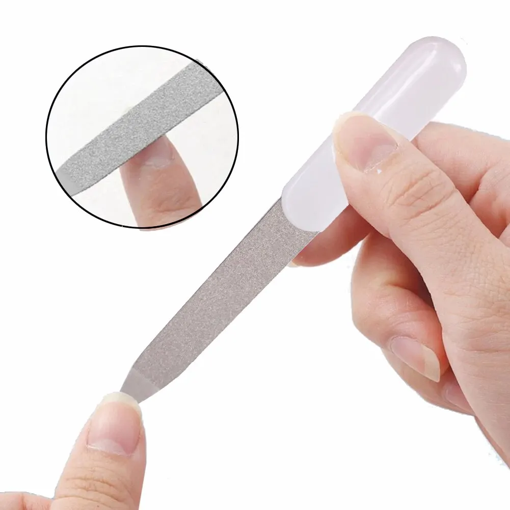 5/10 /50Pcs Stainless Dual Nail Files Metal Sanding File Pedicure Grooming  For Professional Finger Toe Nail Care Manicure Tools - AliExpress, image size:1001x1001