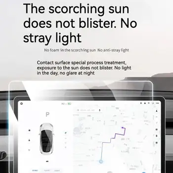 테슬라 모델 3 + 2024 하이랜드 강화 유리 스크린, 보호대 대시보드 터치 스크린 보호대, 필름 도구 포함, HD 매트, 신제품