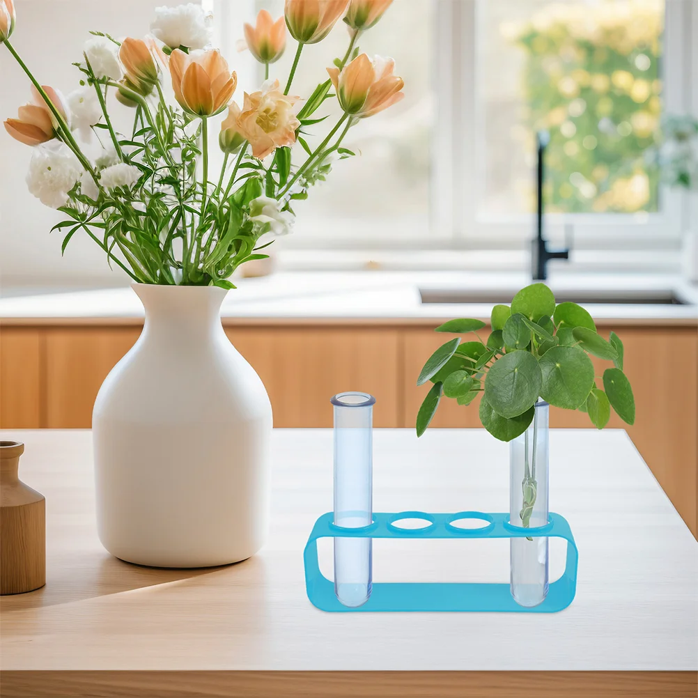 4 Pcs Hydroponic Vase Propogation Station Vases Pot Test Tube Crystal Epoxy Plastic Tubes Floral Water 5