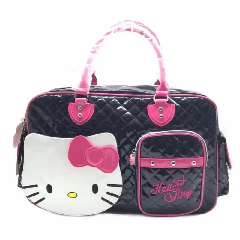 

Cartoon Kawaii Sanrios Handbag Hellokittys Cute Leather All-Match Anime Portable Large-Capacity Travel Messenger Bag Girl Gift