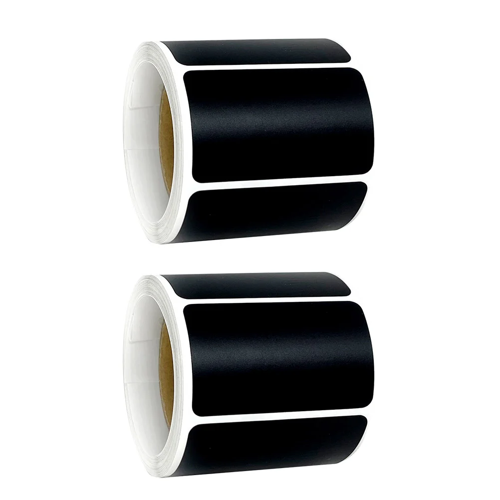 

2 Rolls Waterproof Mobile Sticker Kitchen Label Stickers Adhesive Removable Chalkboard Reusable Blackboard Pvc Sticky Paster