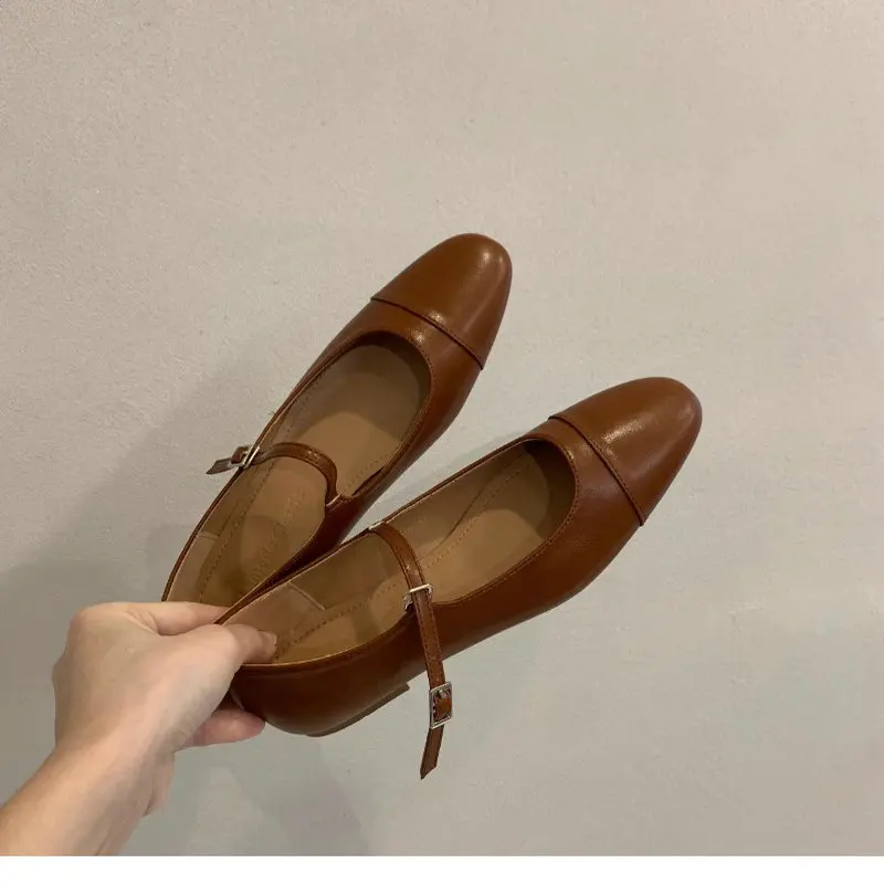 French Gold Flat Shoes for Women's 2025 New Spring Autumn Silver Mary Jane Women Shoes Scoop Shoes Ladies Plus Size 42 43 44 4