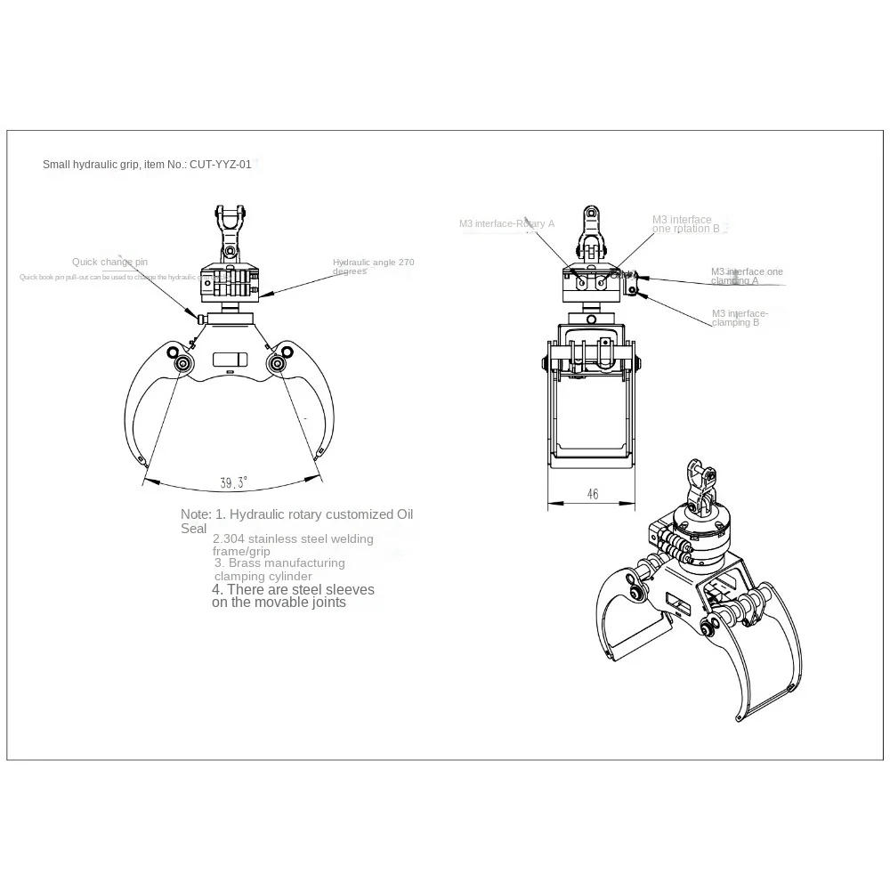 Metal Rotating Hydraulic Grab For 1 14 TAMIYA Remote Control Hydraulic metal-rotating-hydraulic-grab-for-1-14-tamiya-remote-control-hydraulic