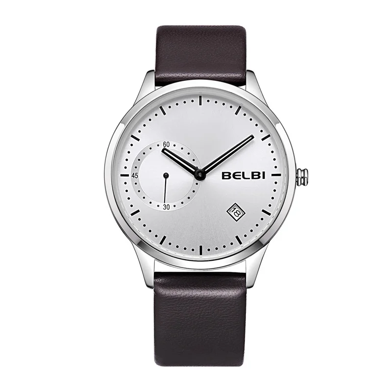 Quartz Watch for Men with 5891D Movement From Japan 37mm Diameter 10mm Thickness Two and a Half Stitches 3ATM
