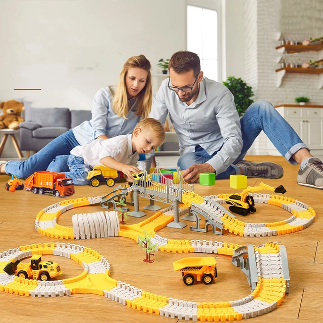 iHaHa Toddler Boy Toys for 3 4 5 6 Year Old, Total 236 PCS Construction  Toys Race Tracks for Boys Kids Toys, Birthday Toys for 3 4 5 6 Year Old  Boys