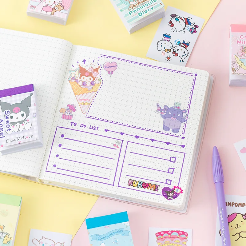 50sheets sanrio matricák Könyv Üdv Barka cinnamoroll kuromi gyerekeknek Mali matrica decorativa kezét Számítás Notebook papíráru decals