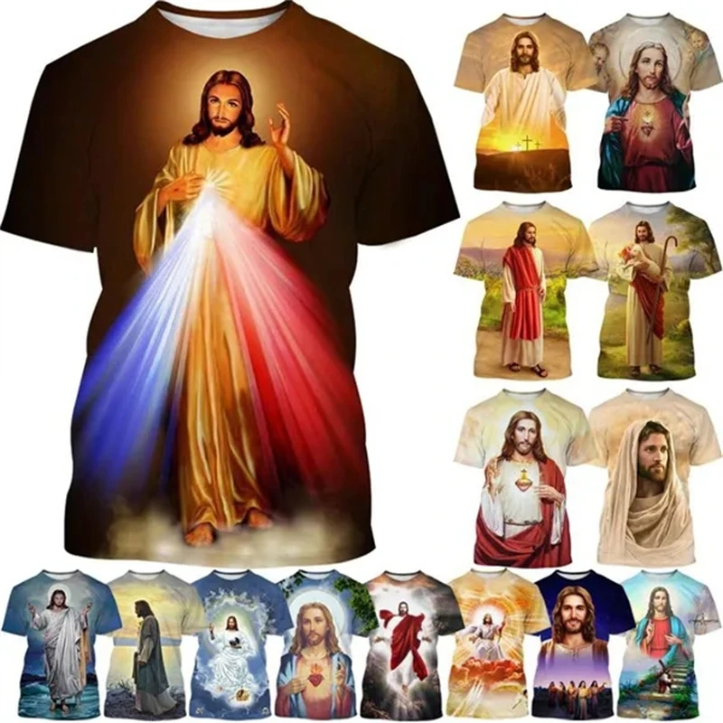 Jesus-Love-Every-Christian-3D-Printing-T-shirt-Summer-Fashion-Jesus ...