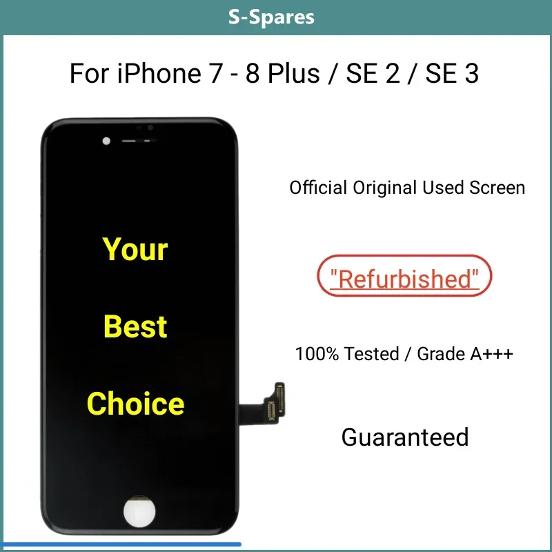 A +++ Schermo Originale Ufficiale Ricondizionato Per Iphone Se3 7 8 Plus Se 2020 Sostituzione Del Gruppo Touch Screen Lcd