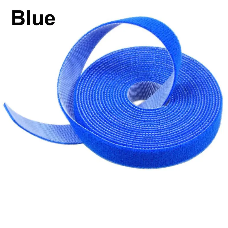 5 Rotoli Di Fascette Riutilizzabili Per Cavi – Nylon Con Gancio E Anello, 2m X 1cm, Colori Assortiti - 4