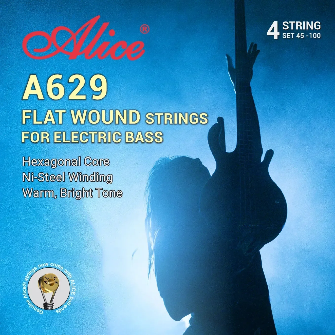 Alice Alice A628 A629 Flat Wound Electric Bass Strings 4-Strings