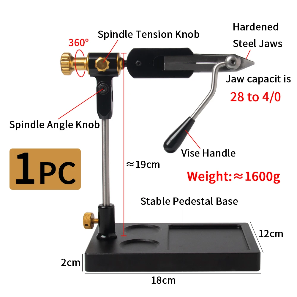 ELLLV 1PC 360° Rotary Heavy Duty Base Fly Tying Vise Assist Jig