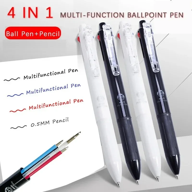 

Multi Functional Tricolor Pen+automatic Pencil 3-in-1 Ballpoint Pen for Marking Writing Supplies Gifts for Teachers and Students