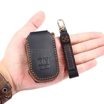 7 pulsanti di alta qualità fatto a mano Leathrer Car Remote Key Case Cover Shell per Kia Carnival 2021 2022 portachiavi portachiavi portachiavi - 7 pulsanti di alta qualit fatto a mano Leathrer Car Remote Key Case Cover Shell