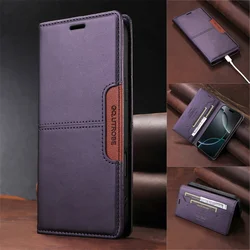 Premium Flip Leather Wallet Phone Case with Magnetic Closure - Protective Cover with Card Slots for Samsung A57 (5G) (Purple)