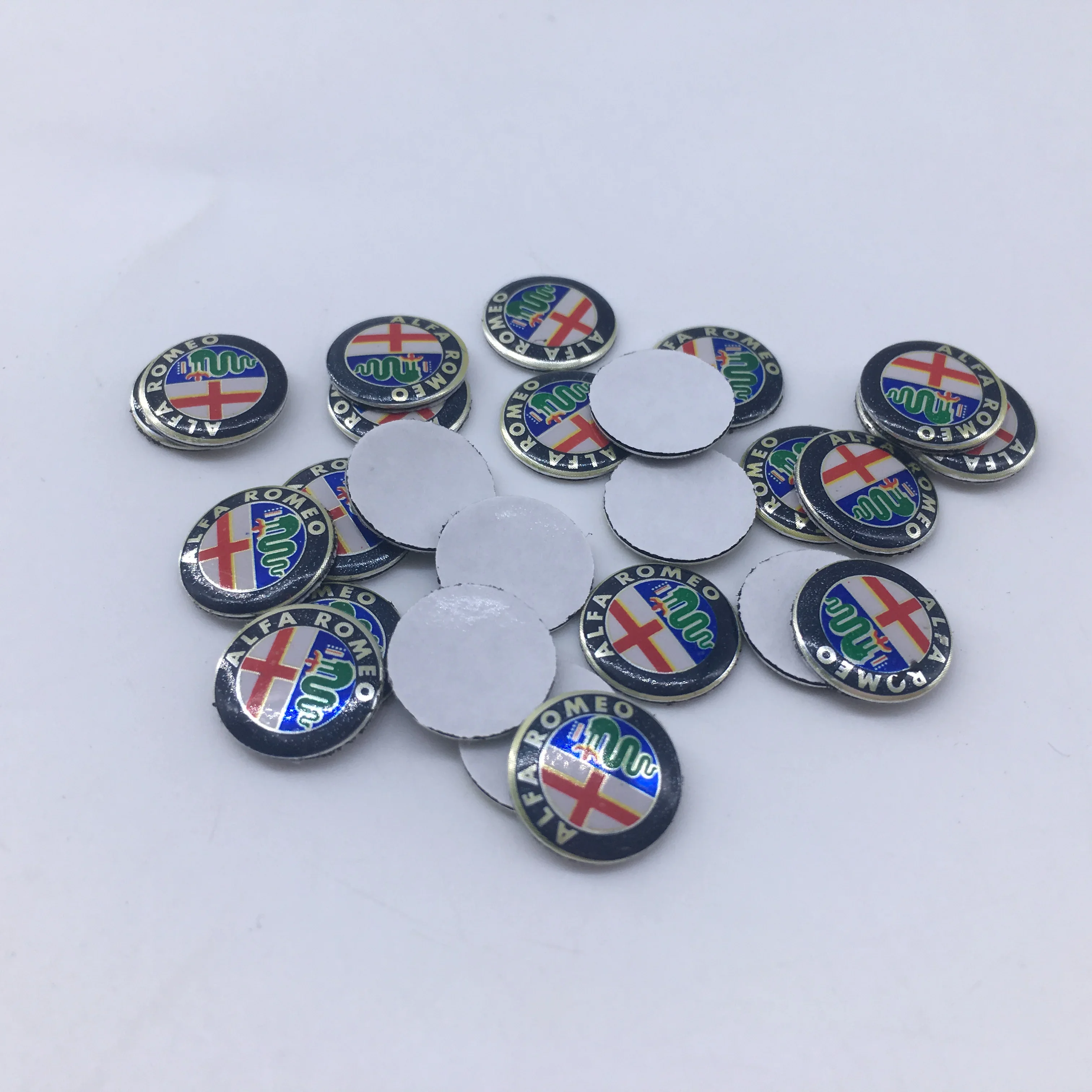 20-Piece Set of Aluminum Car Key Emblem Stickers