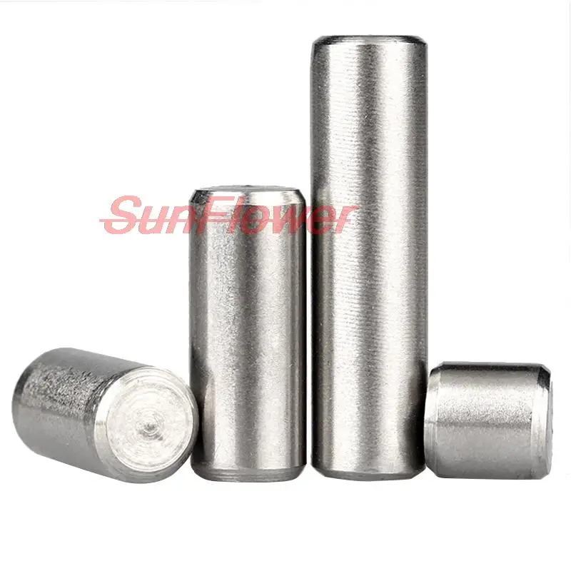 304 스테인리스 스틸 원통형 핀, 베어링 스틸, 바늘 롤러, 심블 길이 4-100mm, M1.5, M2, M2.5, M3, M4, M5, M6, M8