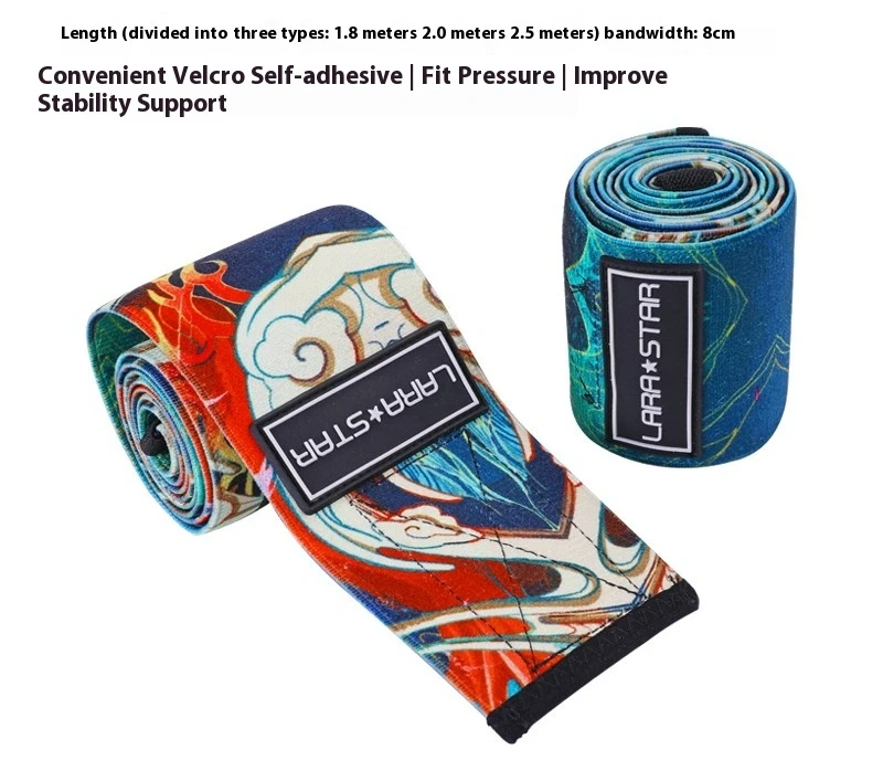 Description Picture 2 of itemFitness Knee Wraps for Weightlifting Workout Knee Pad Straps Weight Lifting Deadlift Bench Press Powerlifting Knee Protector