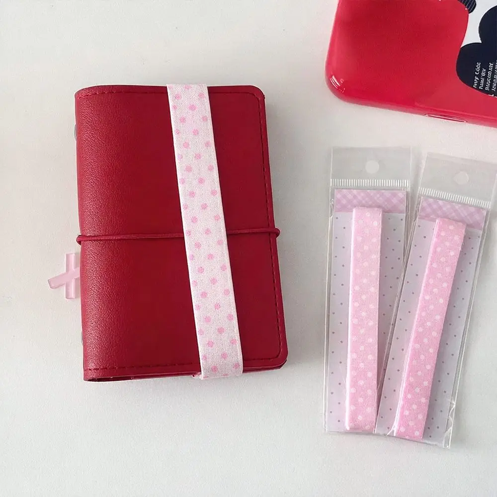 Kreatives elastisches Band mit Polka Dots, doppelseitiges DIY-Dekorationsband, Bindeseil, Binderband für A7/6 M5 Planer-Notizbuch – Detail 11