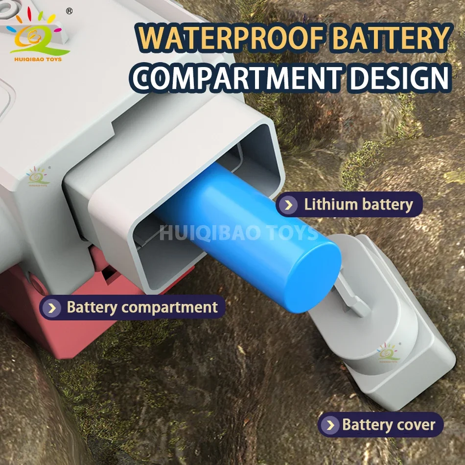 HUIQIBAO M416 Vector QBZ95 Electric Water Gun Firing Light Summer Outdoor Beach Shooting Game Toys for Children Adults Boys Gift 5