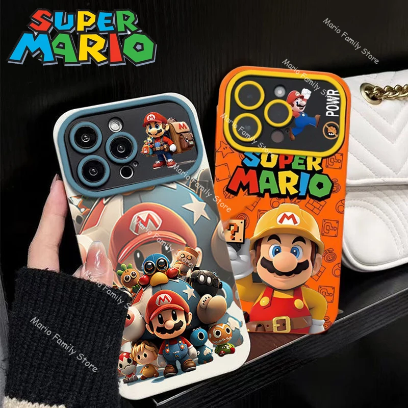 Custodia Per Telefono Super Mario Bros Per Iphone 14 13 Pro Max Custodia Antiurto All-Inclusive Anime Per Iphone 12 11 Pro Max Back Shell