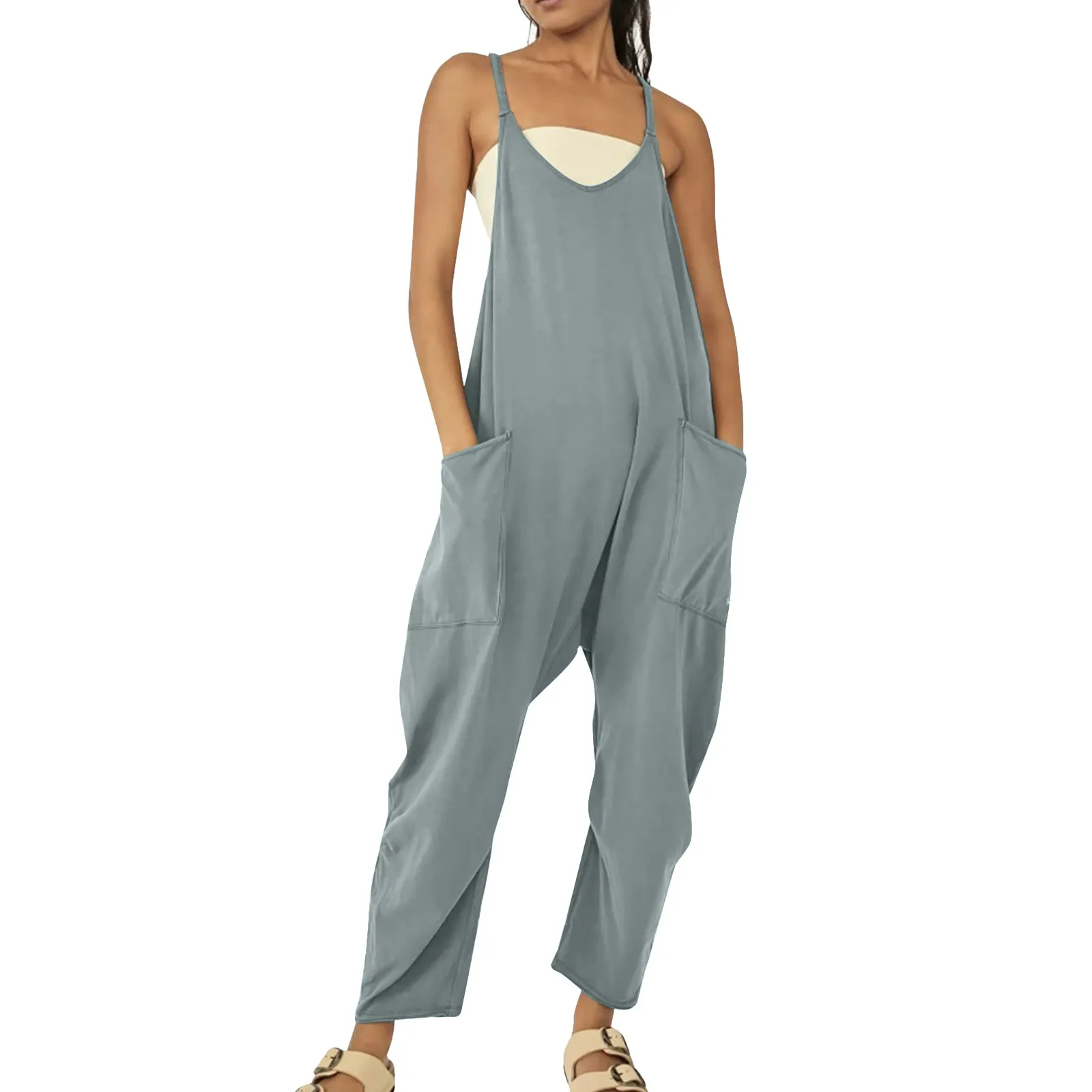 Dungarees for Women UK Baggy Casual Wide Leg Jumpsuit Harem