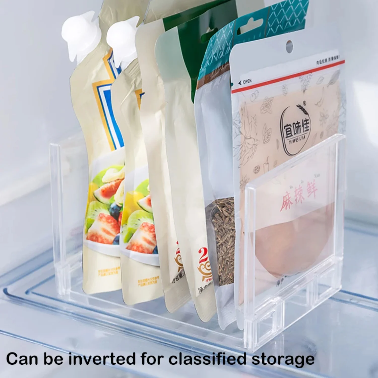 Transparent Refrigerator Organizers Rack Fridge Layered Separator Shelves Desktop Stand Save Space Accessories
