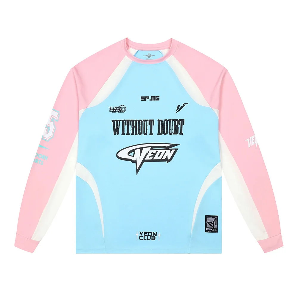 Basketball Jersey Long Sleeve Crew Neck T Shirt Quick Drying Breathable for Men Outdoor Gym