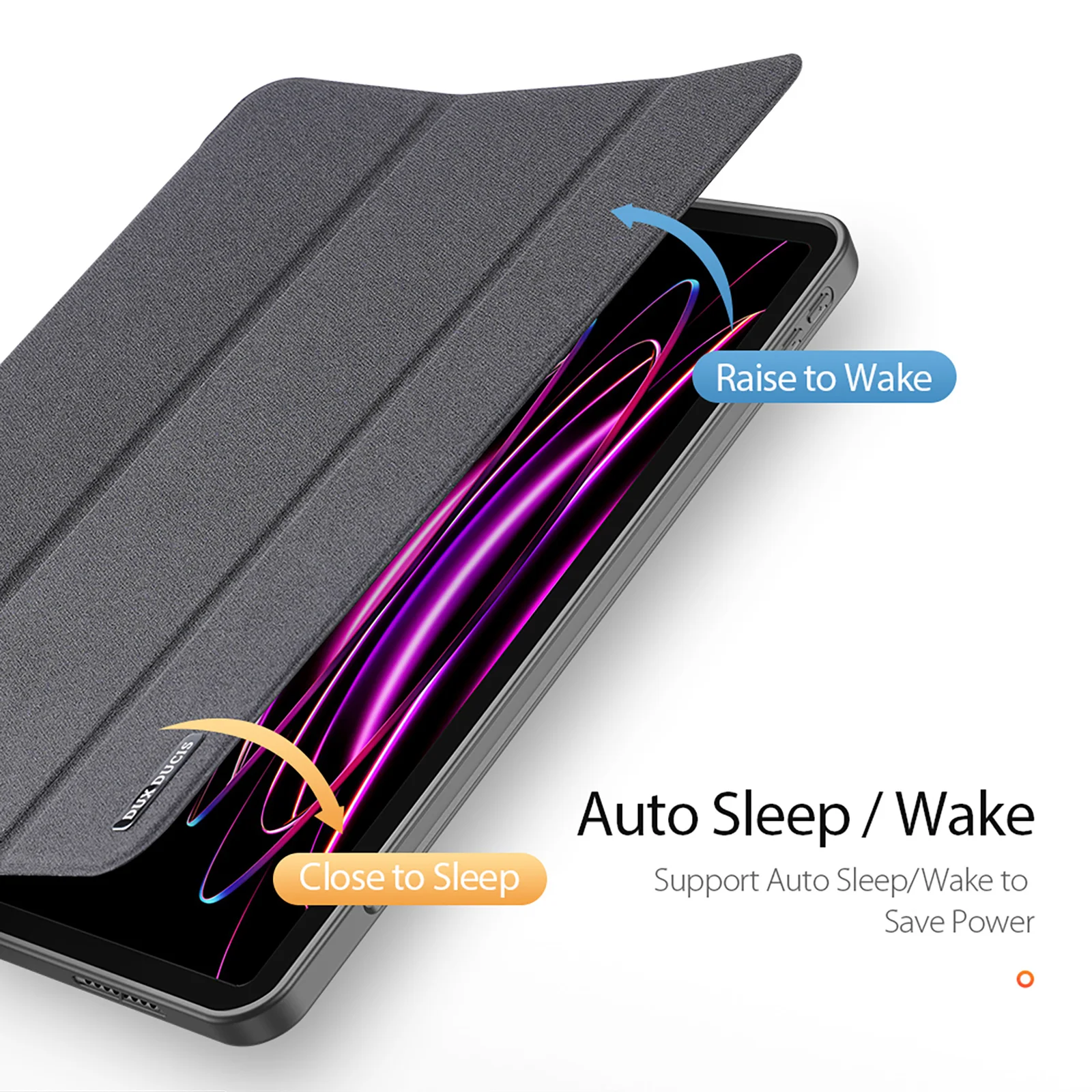 Premium Trifold Stand Tablet Case with Stylus Holder & Auto Sleep Wake Function