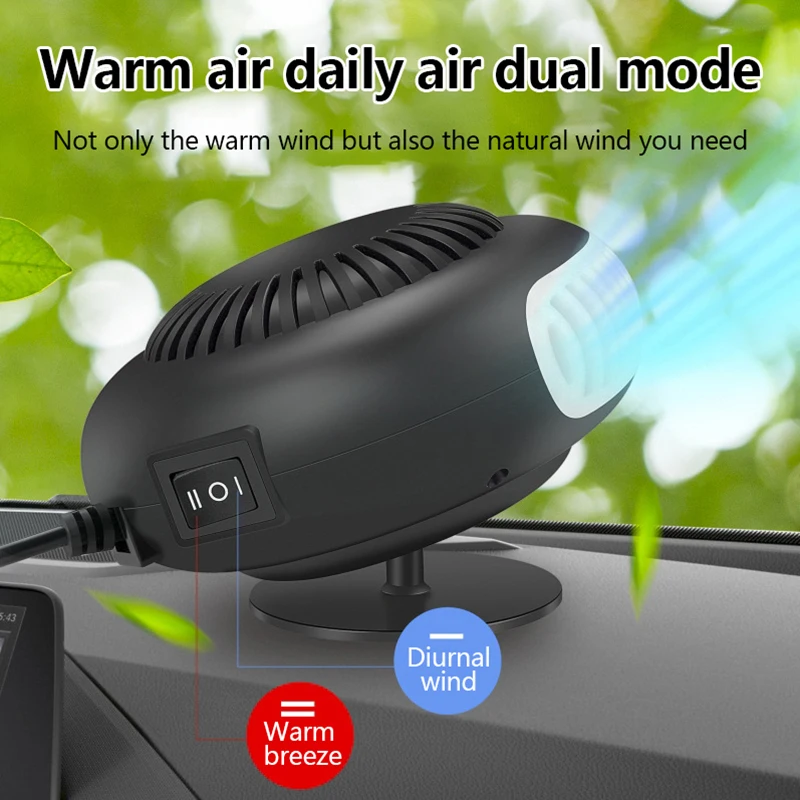 

1Pc Car Heater Air Cooler Fan Demister Defroster 12V/24V Heating Defrosting Tool Easily Installation Car Elements