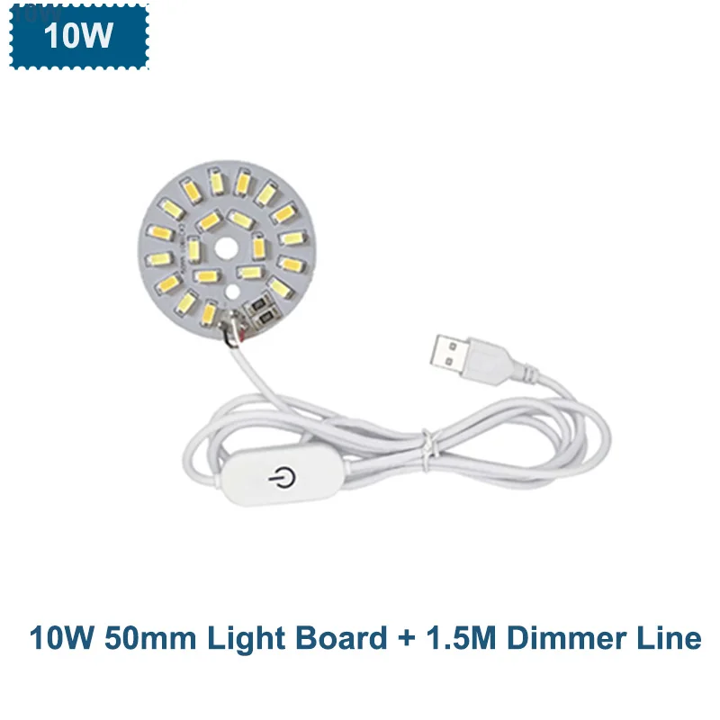 LED Light 1.5m Line Length DC5V USB 3 Colors 3W 6W10W Desk Book Lamp Touch Switch Dimmable Bedroom Reading USB Night Light