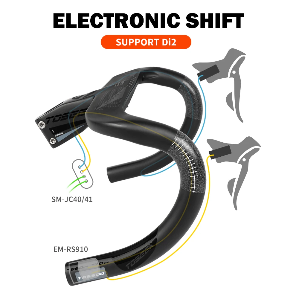 Carbon Handlebar Road Drop bar T800 Integrated Handlebar Di2 Bicycle Accessories