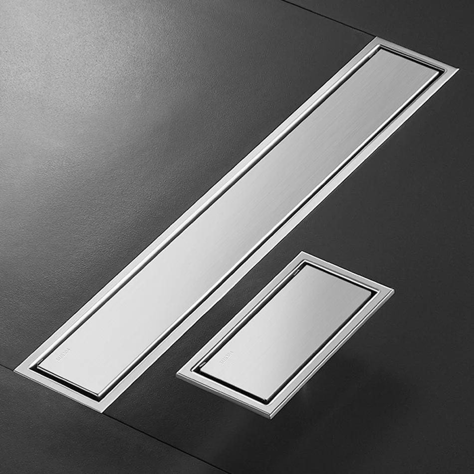 Floor Drain Shower Drain Invisible Tile Floor Drain 304 Stainless Steel Lavatory Bathroom Long Linear