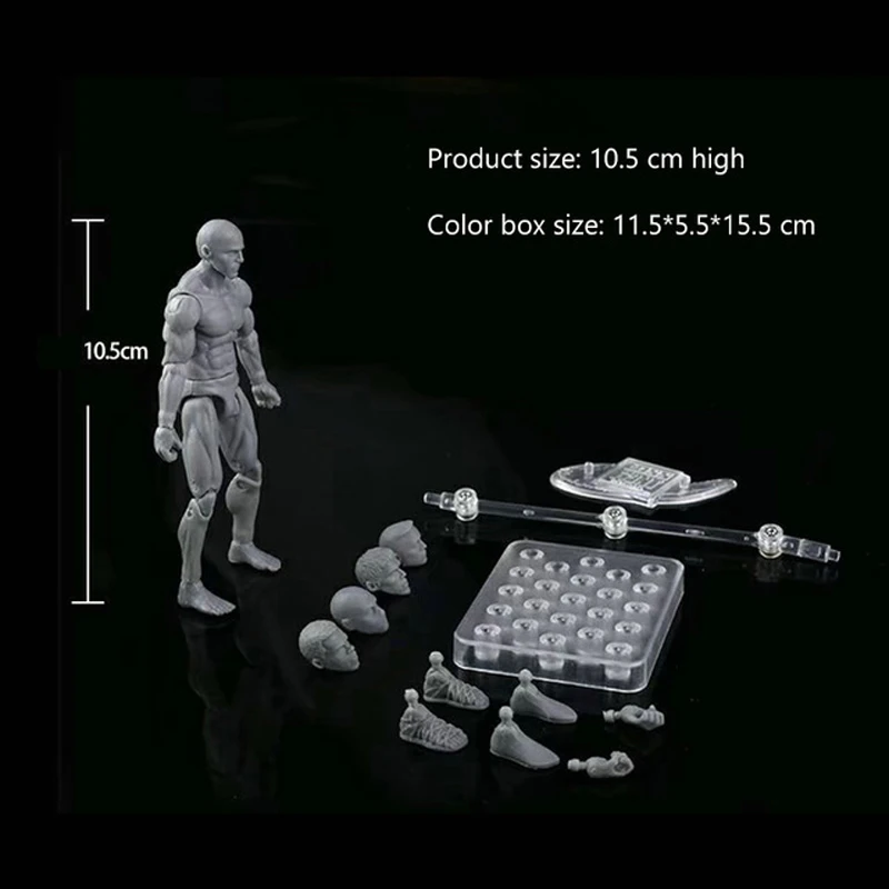 figma 人体模型 figma素体美术人体模型玩具日本人偶关节可动成人绘画肌肉shf素体