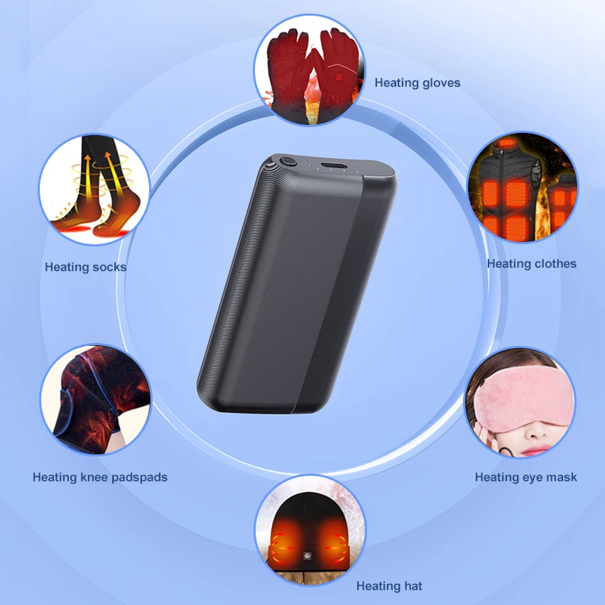 Batterie USB 4000 MAh Pour Vêtements Chauffants - Gants, écharpes, Chaussettes Chauffées - Rechargeable, Portable, Certification UL - Jusqu’à 6h De Chaleur