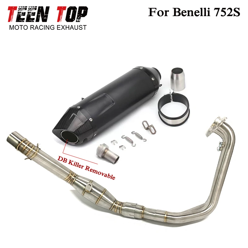 For Benelli 752S Exhaust System 2019 2020 2021 2022 51mm Steel Motorcycle Exhaust Escape Moto Front Connect Pipe Silencieux Moto - Image 3
