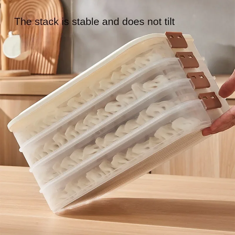 Multilayer Kitchen Food Grade Multilayer Dumpling Storage Box for Freezing and Fresh Keeping with Sealed Refrigerating Function 4