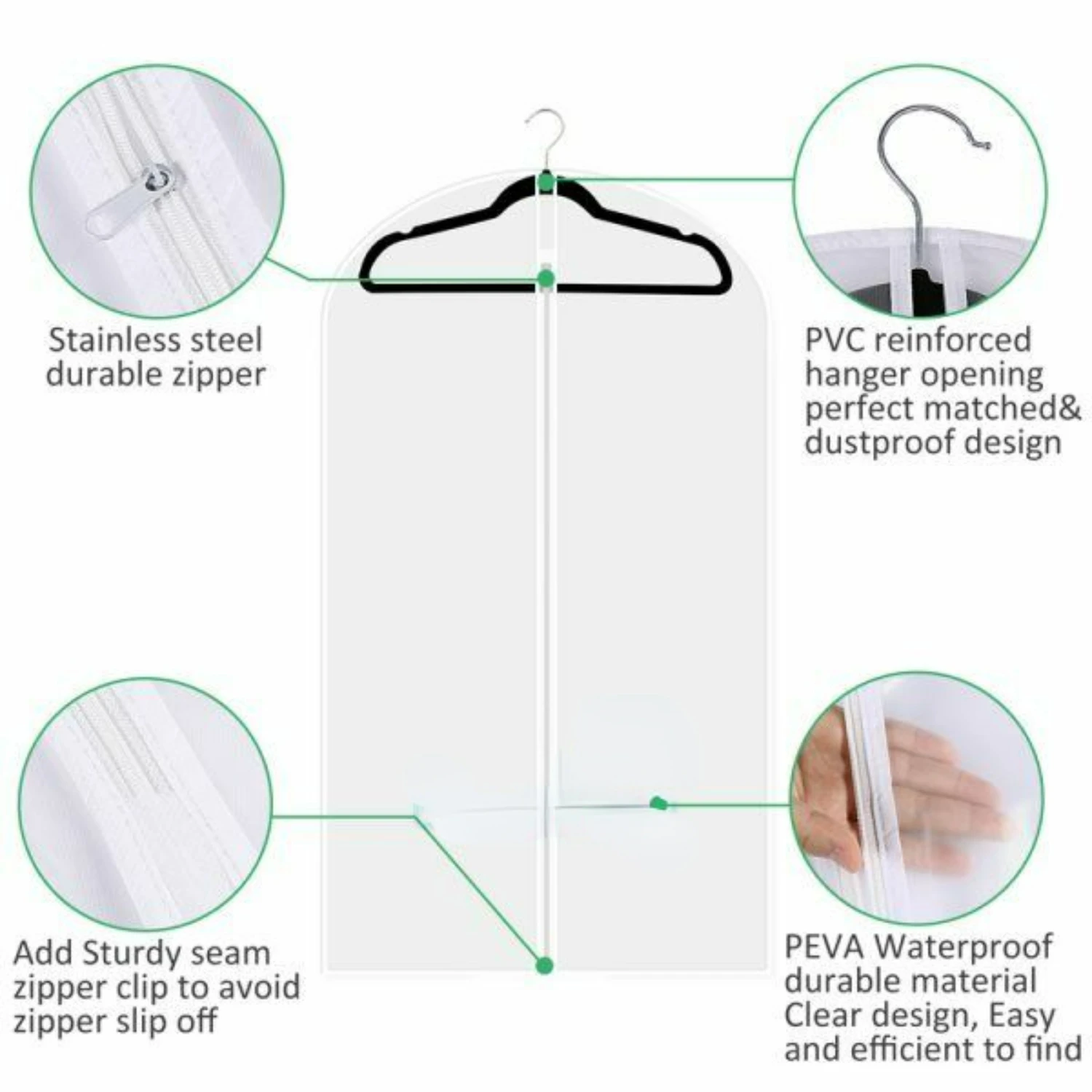 Stylish large protective garment bag keep wardrobe organized