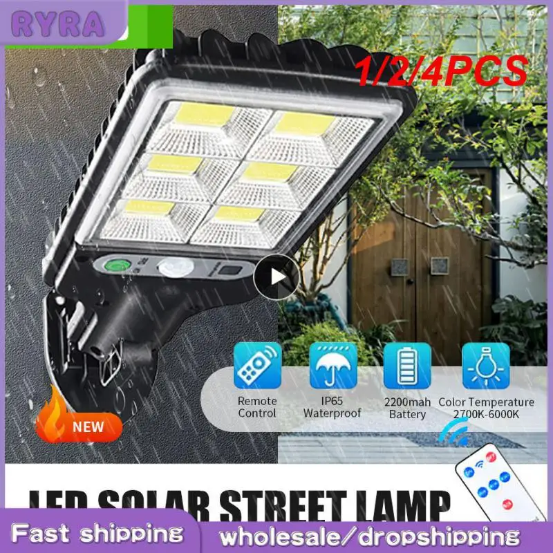 

1/2/4PCS 1~8pack Solar Street Lights Outdoor 108COB LED Solar Lamp With 3 Lighting Mode Motion Sensor Security for Garden Patio