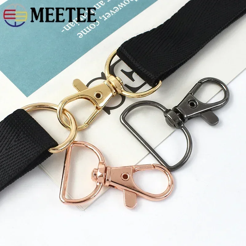 10-50Pcs 20/25mm Bag Strap Buckles Metal Lobster Clasp Swivel
